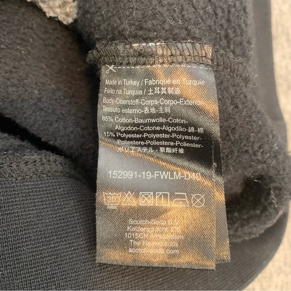 Scotch & Soda Sweatshirt‎ Womens Extra Small Voila Applique Black Maison Scotch - Picture 10 of 10